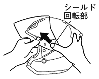 シールドの取り外し方法