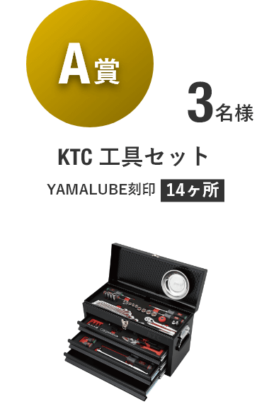 【A賞】KTC 工具セット [3名様]