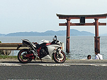 琵琶湖にて